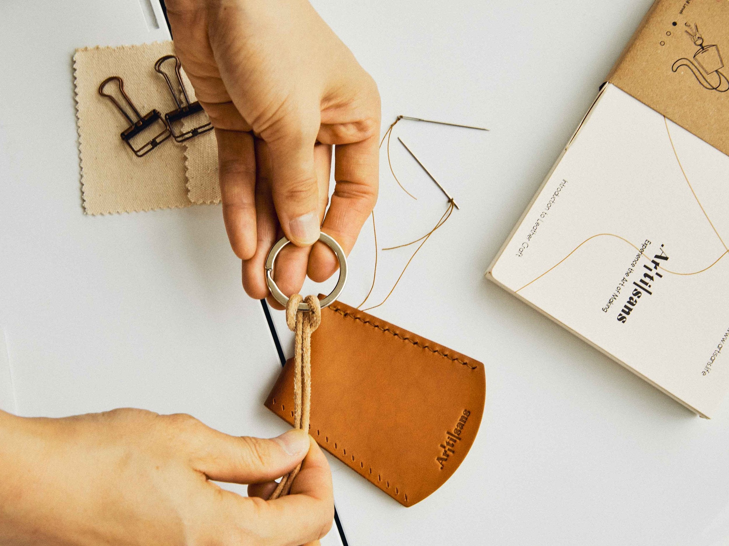 Leather key holder - craft kit