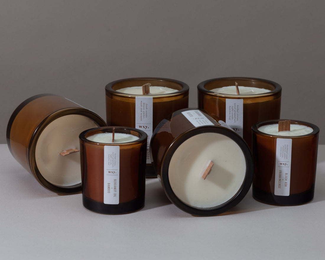 Bougie parfumée - huile de bergamote & bambou